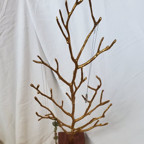 Pottery Barn Solid Brass Jewelry Tree - Picture 1 of 3